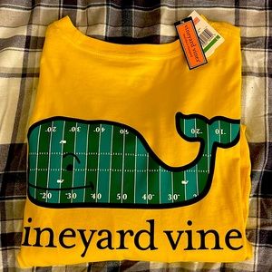 Vineyard Vines Long Sleeve Graphic T-Shirt with football whale